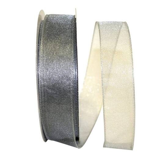 JAM Paper 1.5" x 50yd. Sheer Wired Ribbon